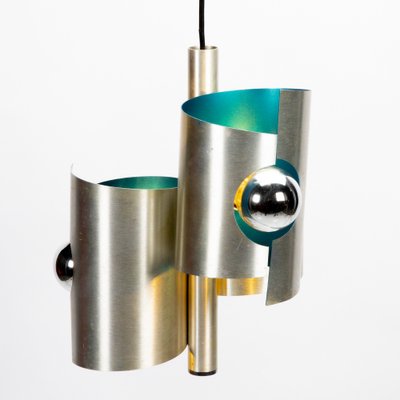 Space Age Spirelli Pendant Lamp in Turquoise-XMR-983488