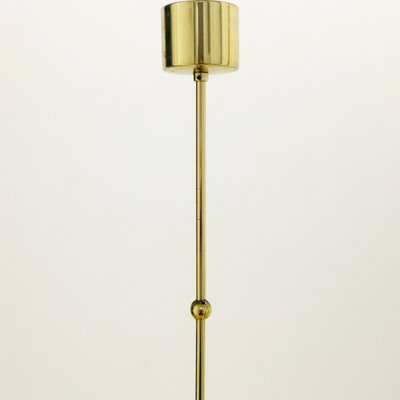 Space Age Sputnik Brass & Glass Globes Ceiling Light from Kaiser Leuchten, Germany, 1960s-BMM-1785197