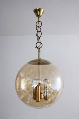 Space Age Sputnik Brass Globe Pendant from Doria Leuchten, 1970s-FJP-1789518