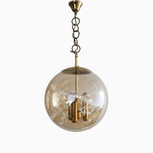 Space Age Sputnik Brass Globe Pendant from Doria Leuchten, 1970s-FJP-1789518