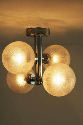 Space Age Sputnik Orbit Ceiling Lamp in Chrome, 1970s-FJP-1729848