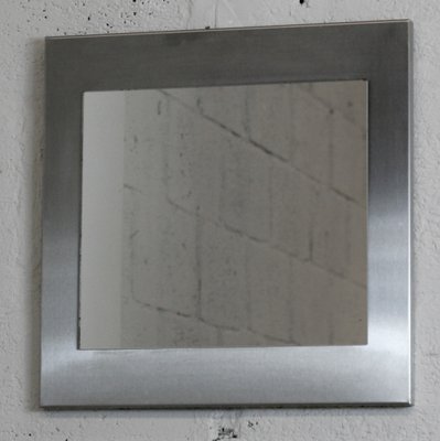 Space Age Stainless Steel Mirror, France, 1970s-MAO-1309333