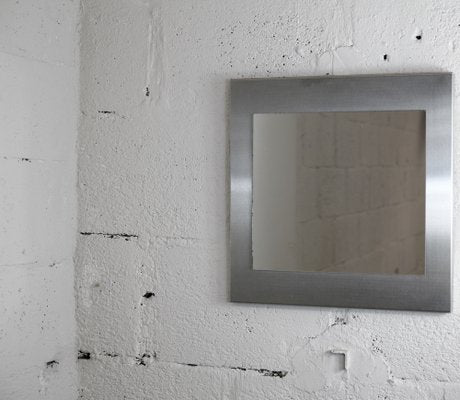 Space Age Stainless Steel Mirror, France, 1970s-MAO-1309333