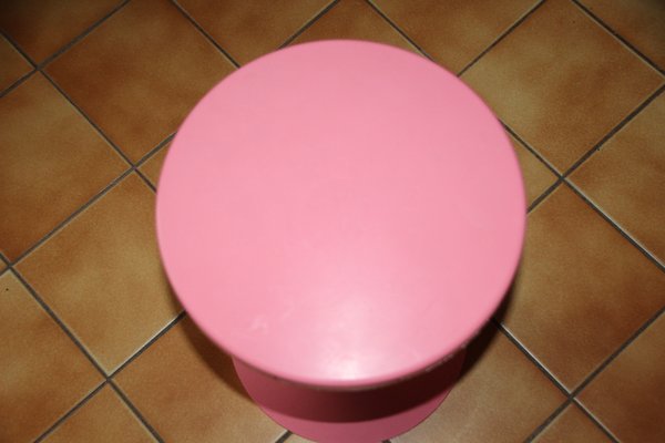 Space Age Stool in Pink Plastic, 1983-NAD-1677167