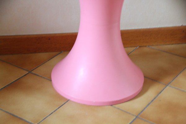 Space Age Stool in Pink Plastic, 1983-NAD-1677167