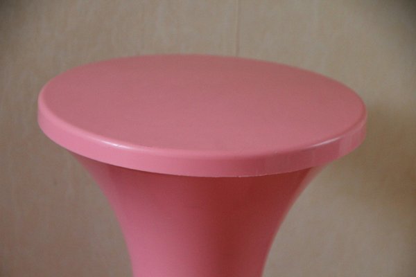 Space Age Stool in Pink Plastic, 1983-NAD-1677167