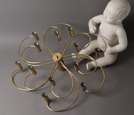 Space Age Swirl Ceiling Lamp in Brass from Cosack-ESB-1805244