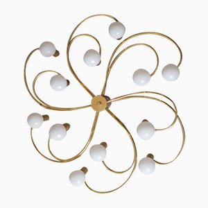 Space Age Swirl Ceiling Lamp in Brass from Cosack-ESB-1805244