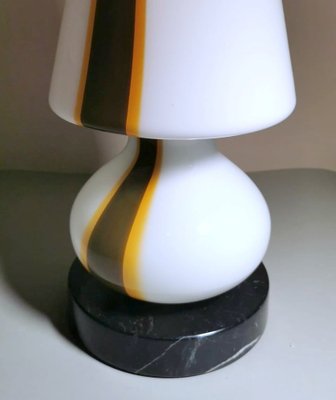 Space Age Table Lamp in Opaline Murano Glass & Marble in Carlo Moretti Style-QRS-1327707