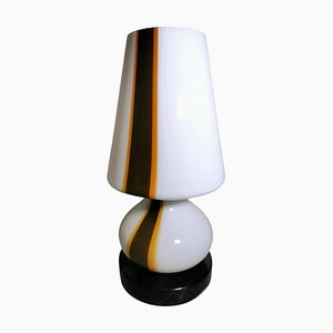 Space Age Table Lamp in Opaline Murano Glass & Marble in Carlo Moretti Style-QRS-1327707