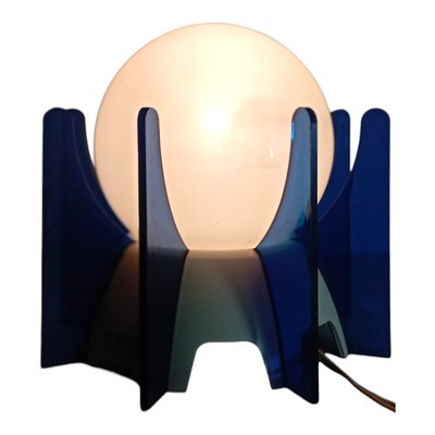 Space Age Table Lamp in Opaque Glass-LLP-1806048