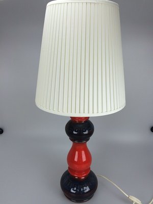 Space Age Table Lamp in Red Ceramic, 1970s-EJL-1138987