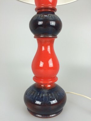 Space Age Table Lamp in Red Ceramic, 1970s-EJL-1138987