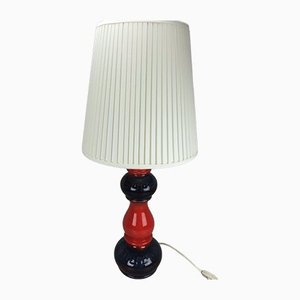 Space Age Table Lamp in Red Ceramic, 1970s-EJL-1138987