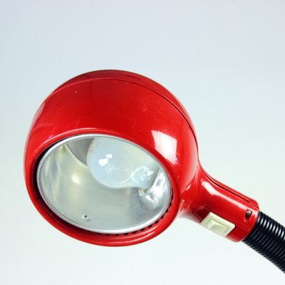 Space Age Table Lamp in Red Plastic, Hungary, 1960s-UL-1784083