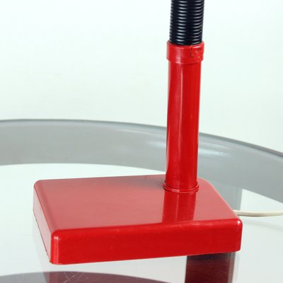 Space Age Table Lamp in Red Plastic, Hungary, 1960s-UL-1784083