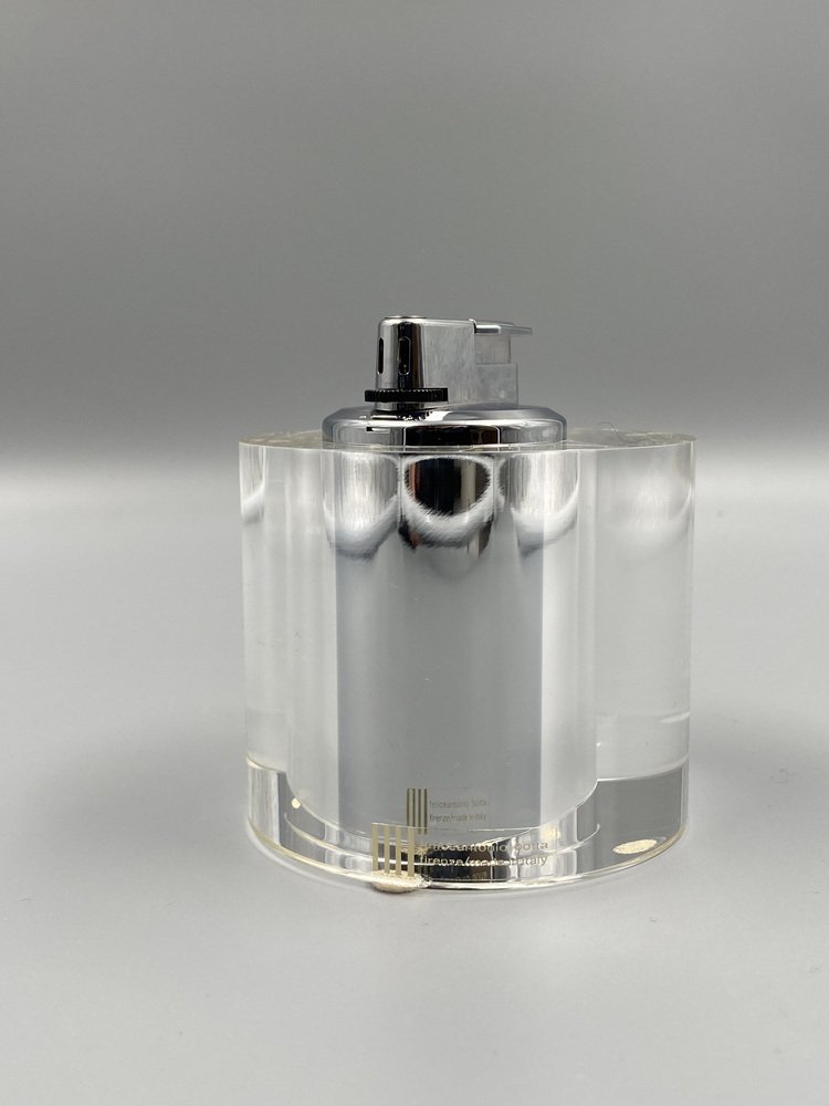 Space Age Table Lighter in Acrylic Glass by Felice Antonio Botta, Italy, 1970s