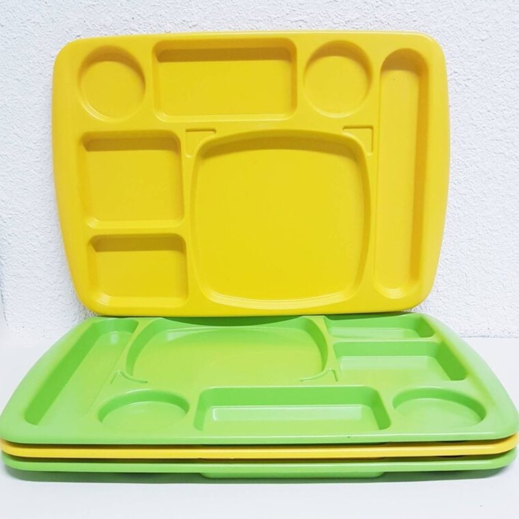 Space Age TV Dinner Trays by Bismuth, Paris, 1970s, Set of 4