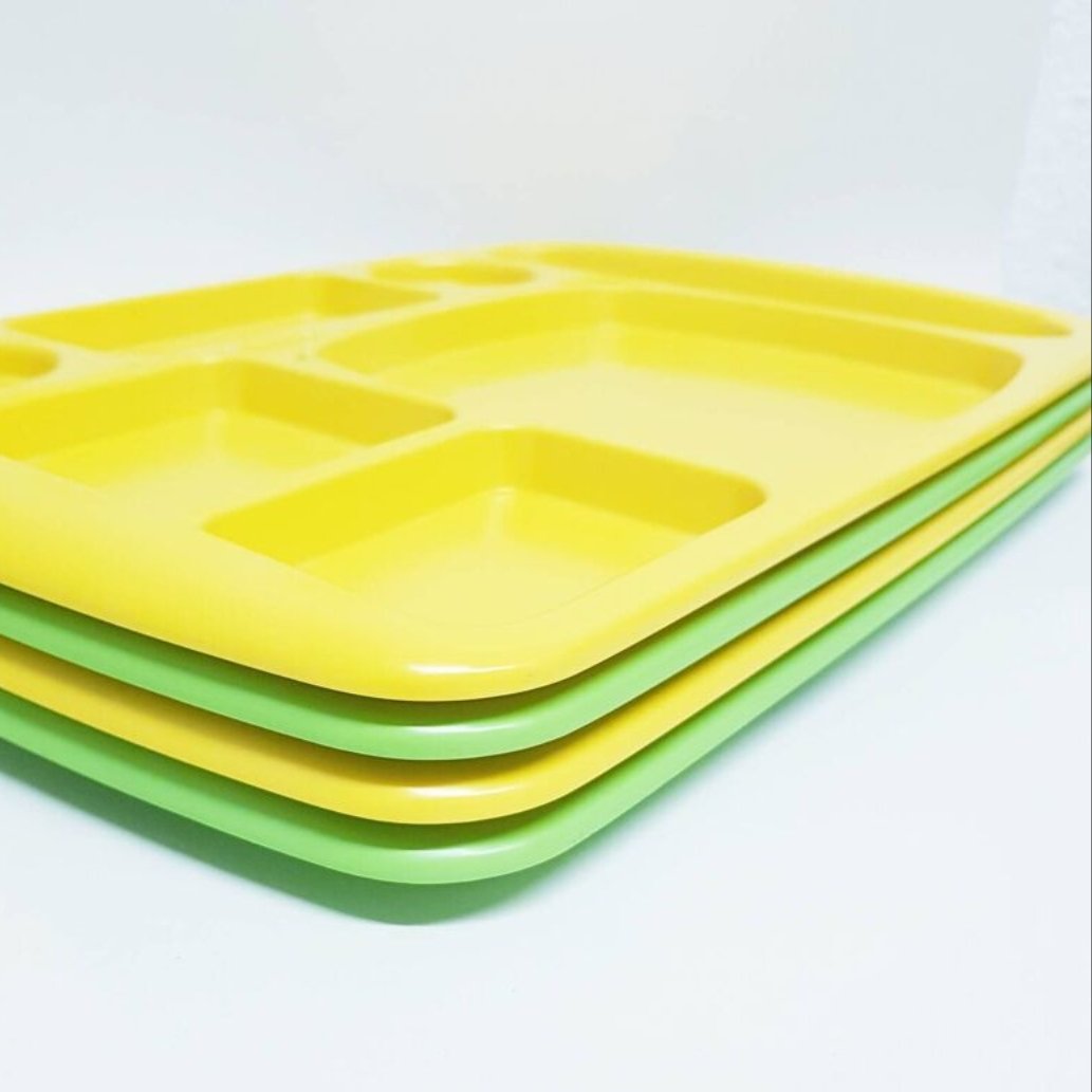 Space Age TV Dinner Trays by Bismuth, Paris, 1970s, Set of 4