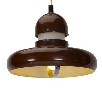 Space Age UFO Ceiling Lamp in Brown, 1970s-XMR-1741461