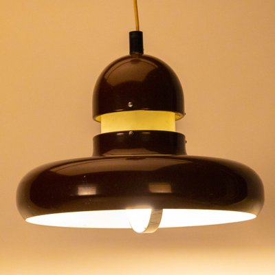 Space Age UFO Ceiling Lamp in Brown, 1970s-XMR-1741461