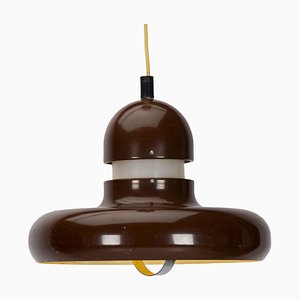 Space Age UFO Ceiling Lamp in Brown, 1970s-XMR-1741461