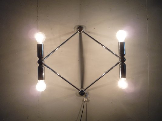 Space-Age Wall Lamp in Chrome from Kinkeldey Studio, 1960s-UG-1382692