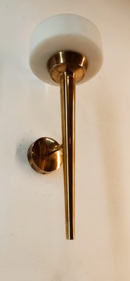 Space Age Wall Light in Brass and Glass-QLH-1820835