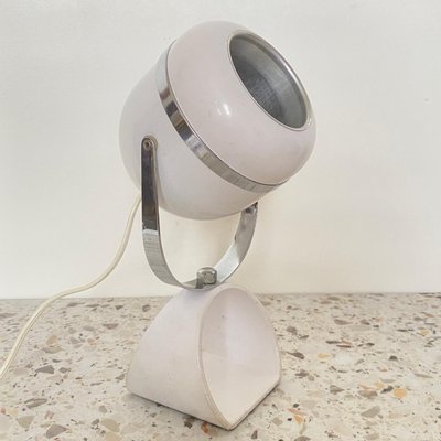 Space Age White Eyeball Table Lamp, 1960s-OLQ-1820504