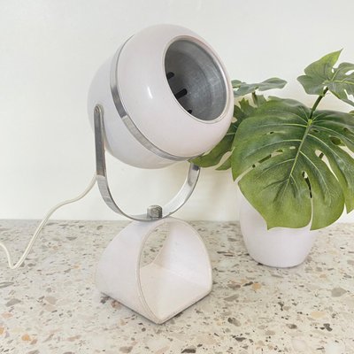 Space Age White Eyeball Table Lamp, 1960s-OLQ-1820504