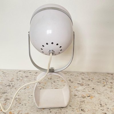 Space Age White Eyeball Table Lamp, 1960s-OLQ-1820504