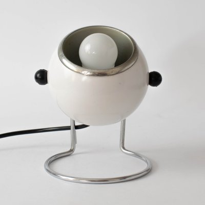 Space Age White Eyeball Table Lamp, 1970s-IXK-1421662