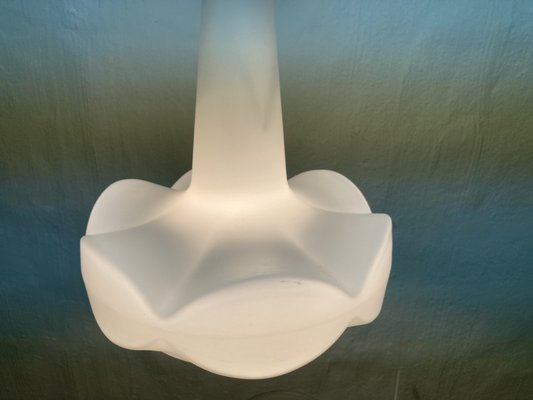 Space Age White Glass Hanging Lamp from Peill & Putzler, 1970s-AET-1718679