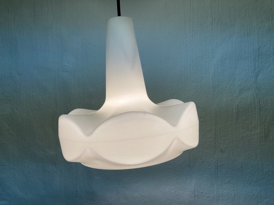 Space Age White Glass Hanging Lamp from Peill & Putzler, 1970s-AET-1718679