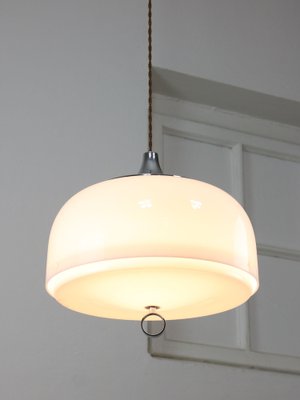 Space Age White Pendant Lamp from Guzzini, 1960s-HGJ-1756926