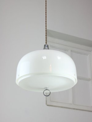 Space Age White Pendant Lamp from Guzzini, 1960s-HGJ-1756926