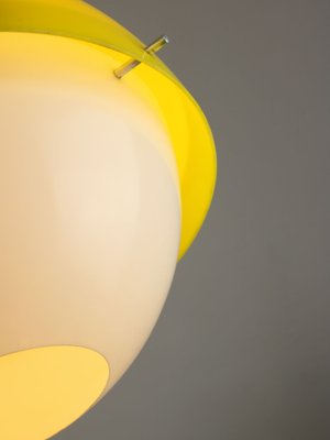 Space Age Yellow Acrylic Glass Pendant Lamp, 1970s-HGJ-1723729