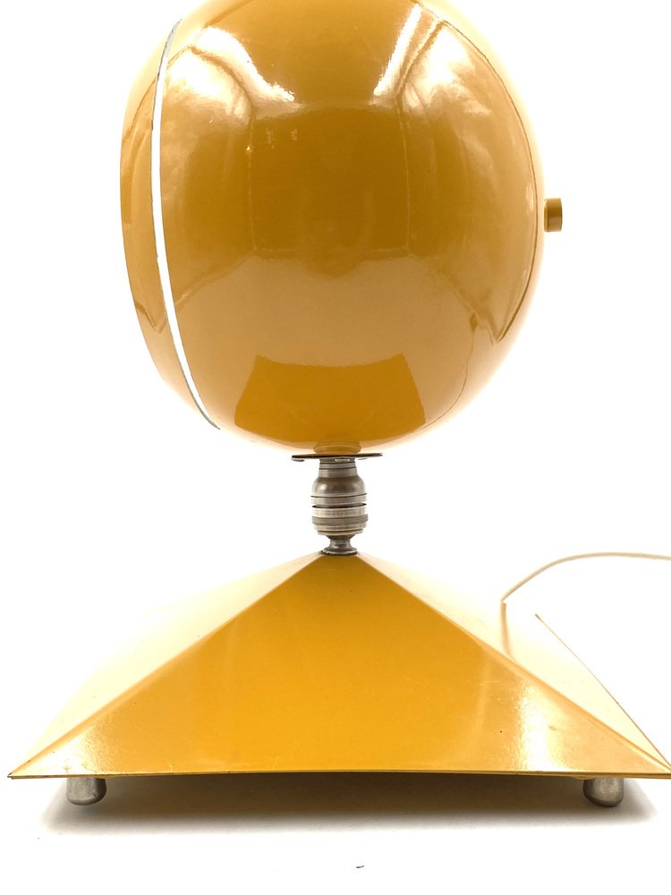 Space Age Yellow Eyeball Table Lamp, Italy, 1970s