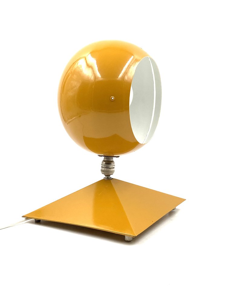 Space Age Yellow Eyeball Table Lamp, Italy, 1970s