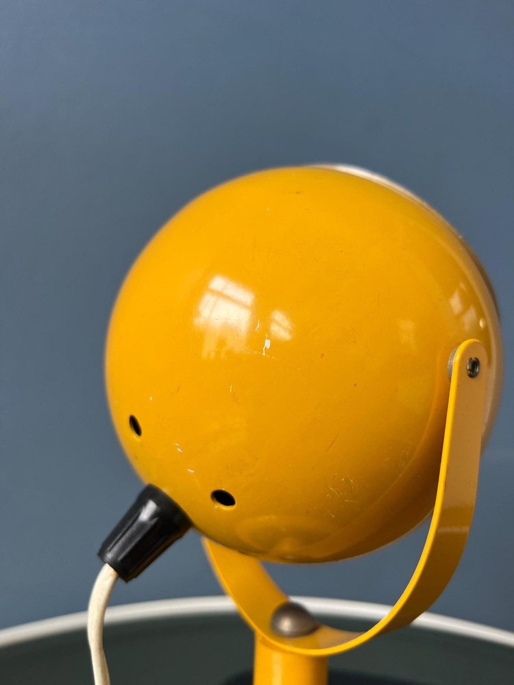 Space Age Yellow Flexible Eyeball Table Lamp