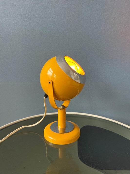 Space Age Yellow Flexible Eyeball Table Lamp