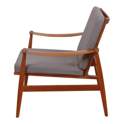 Spade Chair in Teak & Grey Fabric Cushions by Finn Juhl for France & Søn / France & Daverkosen-MTD-1400544