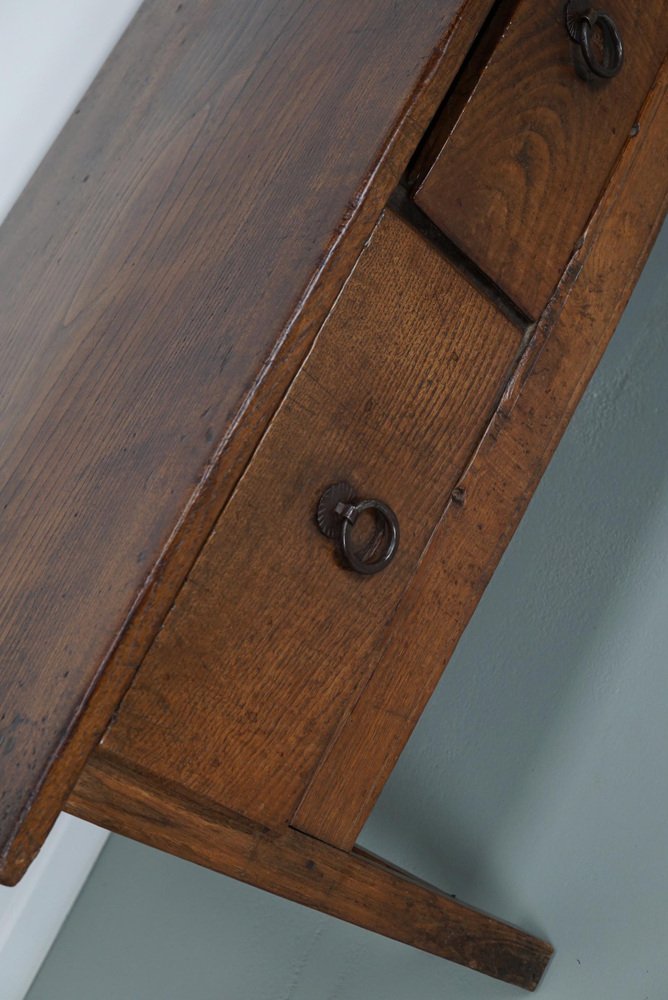 Spanish 18th Century Farmhouse Coffee Table in Chestnut