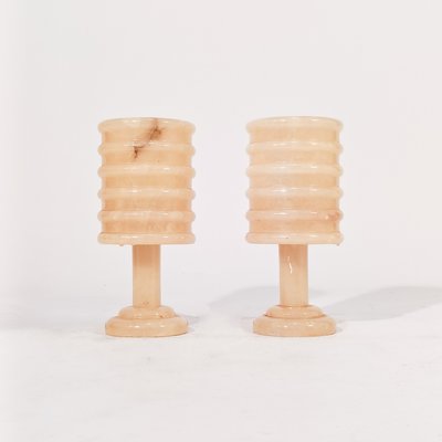 Spanish Alabaster Table Lamps, 1960s, Set of 2-YBI-2022826