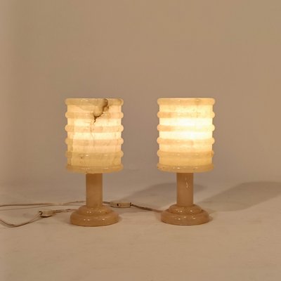 Spanish Alabaster Table Lamps, 1960s, Set of 2-YBI-2022826