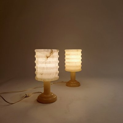 Spanish Alabaster Table Lamps, 1960s, Set of 2-YBI-2022826