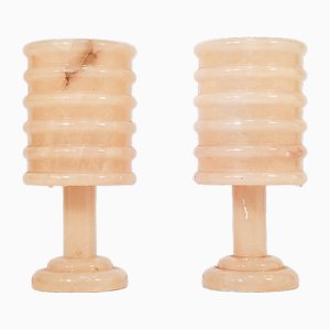 Spanish Alabaster Table Lamps, 1960s, Set of 2-YBI-2022826