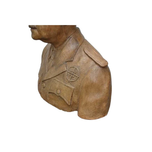 Spanish Artist, Bust of a Uniformed Soldier, 1960s, Terracotta