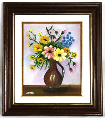 Spanish Artist, Floral Still Life, 20th Century, Oil on Canvas-ZYI-1332054