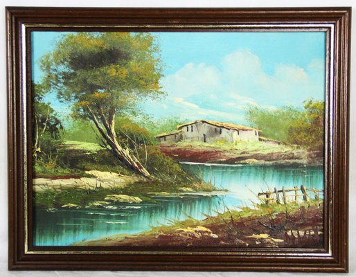 Spanish Artist, Typical Spanish Landscape, 20th Century, Oil on Canvas, Framed-ZYI-1332093